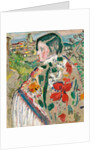 Girl in a shawl, by George Leslie Hunter