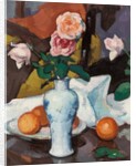 Roses in a Vase with Oranges and a White Tablecloth, by Samuel John Peploe