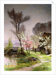 At the Watermill, Spring by Henri Saintain