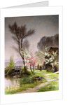 At the Watermill, Spring by Henri Saintain