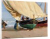 Fishermen, Stranded Boats, Valencia; Pescadores, barcas varadas, Valencia, by Joaquin Sorolla y Bastida