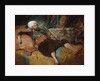 A Reclining Turk Smoking a Hookah, 1844 by Henri Baron
