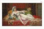 Reclining Turkish Woman; Femme Turque allongee, 1895 by Emile Henri La Porte