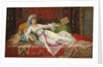 Reclining Turkish Woman; Femme Turque allongee, 1895 by Emile Henri La Porte