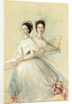 Portrait of Czarina Maria Feodorovna and her sister Alexandra, Princess of Wales, 1868 by Franz Xaver Winterhalter