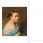 Portrait of a Girl, Head and Shoulders, Draped in a Blue and White Wrap, c.1850 by Franz Xaver Winterhalter