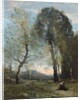 Peasant Woman Collecting Wood, Italy, c. 1870-2 by Jean Baptiste Camille Corot