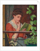 Reading al Fresco - Woman on the Balcony; Lettura al Fresco - Donna al Balcone by Federigo Zandomeneghi