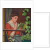 Reading al Fresco - Woman on the Balcony; Lettura al Fresco - Donna al Balcone by Federigo Zandomeneghi