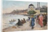 Mafalda on the Banks of the Bosphorus, the Dolmabahce Mosque in the Background by Fausto Zonaro