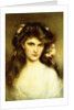 A Young Beauty with Flowers in her Hair, by Albert Lynch
