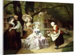 Marie Antoinette and Louis XVI in the Tuileries Garden with Madame Lambale, 1857 by Joseph Caraud
