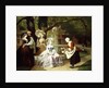 Marie Antoinette and Louis XVI in the Tuileries Garden with Madame Lambale, 1857 by Joseph Caraud