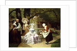 Marie Antoinette and Louis XVI in the Tuileries Garden with Madame Lambale, 1857 by Joseph Caraud