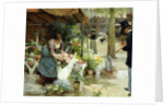 A Flower Market in Paris, 1891 by Louis de Schryver