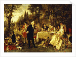 Wedding Party in the Garden of Fontainebleau by Carl Herpfer