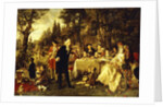 Wedding Party in the Garden of Fontainebleau by Carl Herpfer