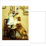 Little Girl and her Sheltie, 1892 by Charles Burton Barber