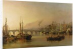 View of Newcastle from the River Tyne, with shipping in the foreground, 1831 by Thomas Miles Richardson