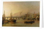 View of Newcastle from the River Tyne, with shipping in the foreground, 1831 by Thomas Miles Richardson