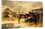 A farmyard in winter by John Frederick Herring Jnr