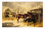 A farmyard in winter by John Frederick Herring Jnr