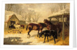 A farmyard in winter by John Frederick Herring Jnr