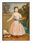 Girl feeding chickens, c.1811-20 by English School