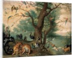 Animals and birds in the Garden of Eden by Ferdinand van Kessel