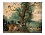 Animals and birds in the Garden of Eden by Ferdinand van Kessel