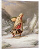 An Indian Woman Wearing Snowshoes by Cornelius Krieghoff