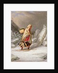 An Indian Woman Wearing Snowshoes by Cornelius Krieghoff
