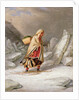An Indian Woman Wearing Snowshoes by Cornelius Krieghoff