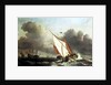 Dutch shipping offshore in a rising gale by Willem van de the Younger Velde