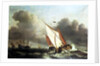 Dutch shipping offshore in a rising gale by Willem van de the Younger Velde