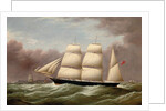 The Barque Alfred Hawley off the Skerries on her way into Liverpool, 1860 by G. Dell