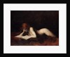 Reclining nude woman reading a book, c.1880-90 by Jean-Jacques Henner