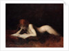 Reclining nude woman reading a book, c.1880-90 by Jean-Jacques Henner