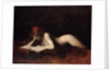 Reclining nude woman reading a book, c.1880-90 by Jean-Jacques Henner