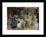 Flower Market in Paris, 1891 by Louis de Schryver