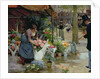 Flower Market in Paris, 1891 by Louis de Schryver