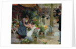 Flower Market in Paris, 1891 by Louis de Schryver