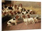 Basset Hounds in a Kennel, 1894 by Valentine Thomas Garland