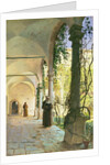 In the Cloisters of Santa Maria Jesus Monastery, in Taormina, 1885 by Peder Monsted