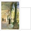 In the Cloisters of Santa Maria Jesus Monastery, in Taormina, 1885 by Peder Monsted