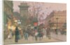 Porte Saint Denis by Eugene (1854-1941) Galien-Laloue