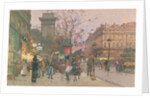 Porte Saint Denis by Eugene (1854-1941) Galien-Laloue