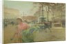Place du Theatre Francais, in Paris, 1902 by Eugene Galien-Laloue