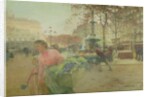 Place du Theatre Francais, in Paris, 1902 by Eugene Galien-Laloue