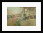 Place du Theatre Francais, in Paris, 1902 by Eugene Galien-Laloue